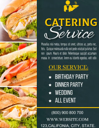 catering service advertisement flyer design Template | PosterMyWall