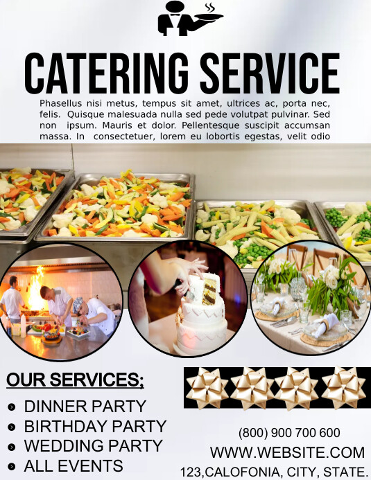 catering service advertisement flyer design Template | PosterMyWall