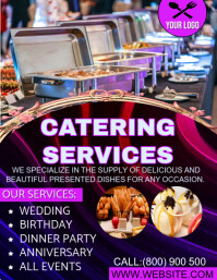 catering service advertisement flyer design Template | PosterMyWall