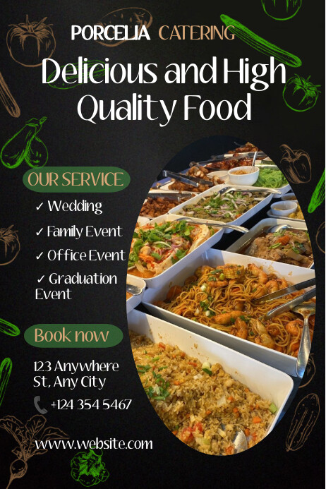 Catering Service Poster Plakat template