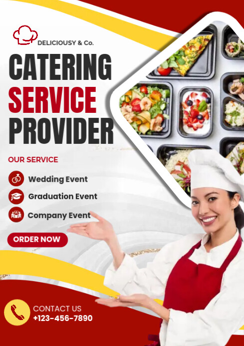 free download | catering wedding brand email service,... Catering Service Provider Template | PosterMyWall