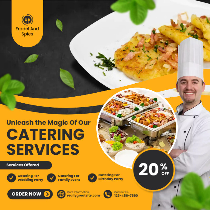 catering service template | PosterMyWall