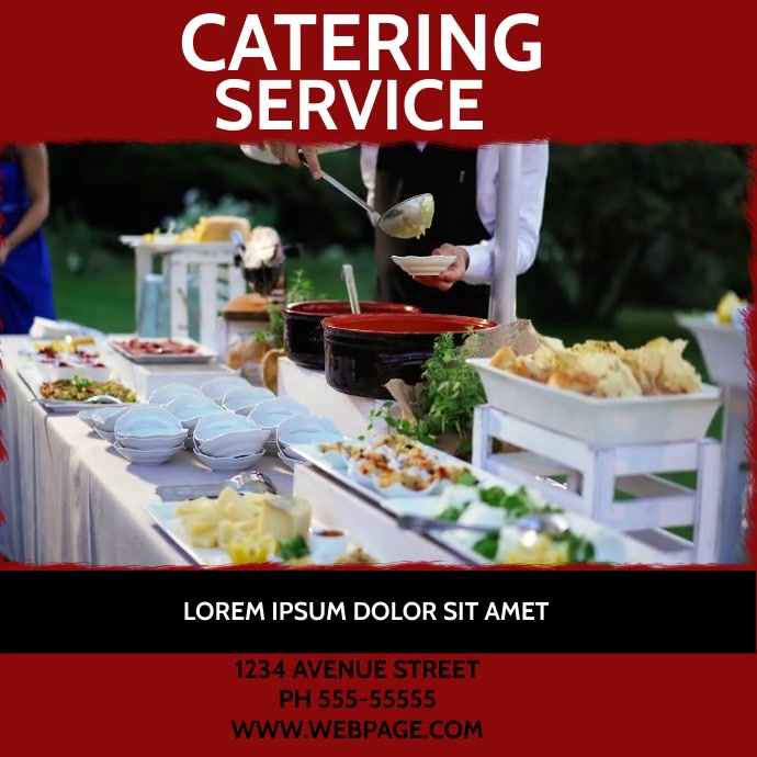Copy of Catering Service VIdeo Ad Design Template | PosterMyWall