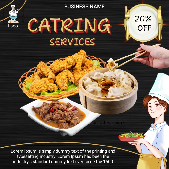 Catering Services ad Template | PosterMyWall