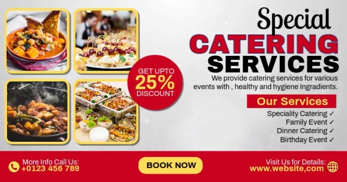 Catering Services Ads Imagem partilhada do Facebook template