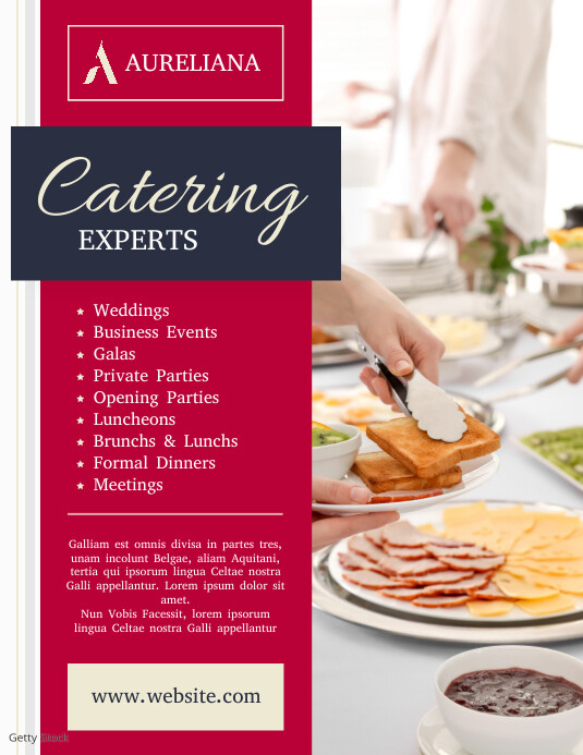 catering services advertisement professional Template | PosterMyWall