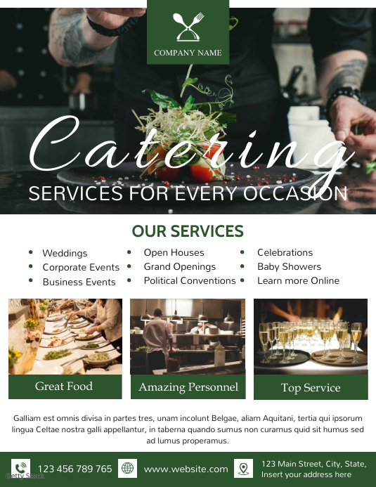 Copy of catering services flyer advertisement templat | PosterMyWall