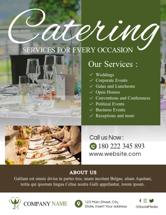 catering services flyer advertising template | PosterMyWall