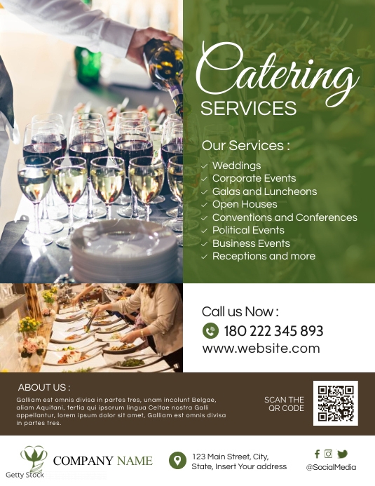 catering services flyer advertising template | PosterMyWall