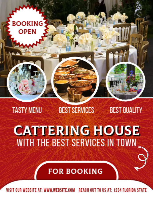 Catering Services Outdoor Dining Services Flyer Template