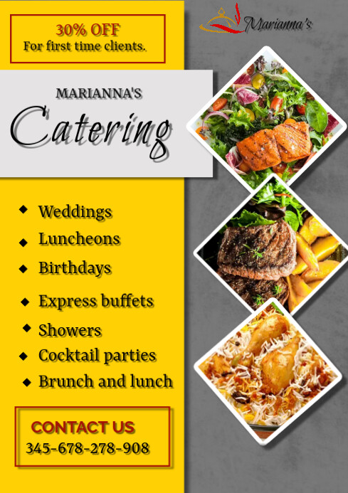Catering services poster Template | PosterMyWall