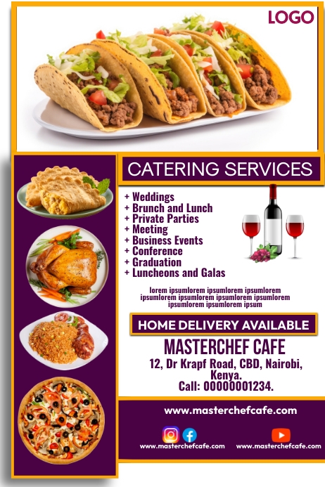 catering services poster Template | PosterMyWall