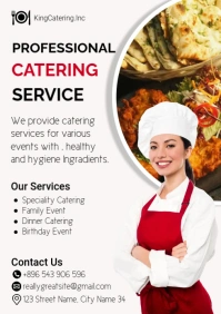 catering services poster flyer A2 template