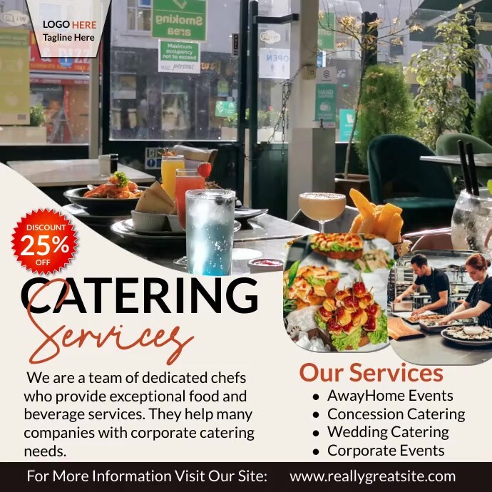 catering services video poster template | PosterMyWall