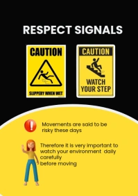 Caution And safety Sign A1 template