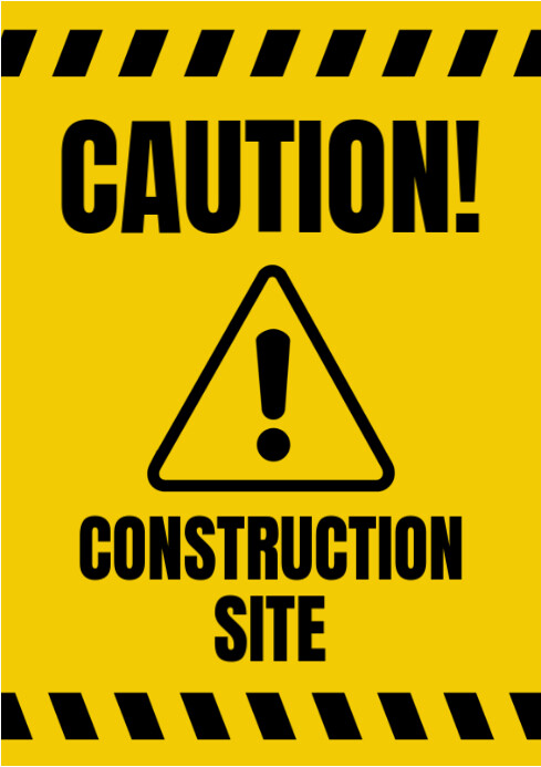 Plantilla de Caution and warning posts | PosterMyWall