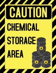 Chemical Storage Warning A4 Template | PosterMyWall