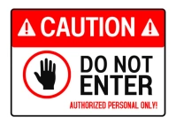 Caution Postcard template