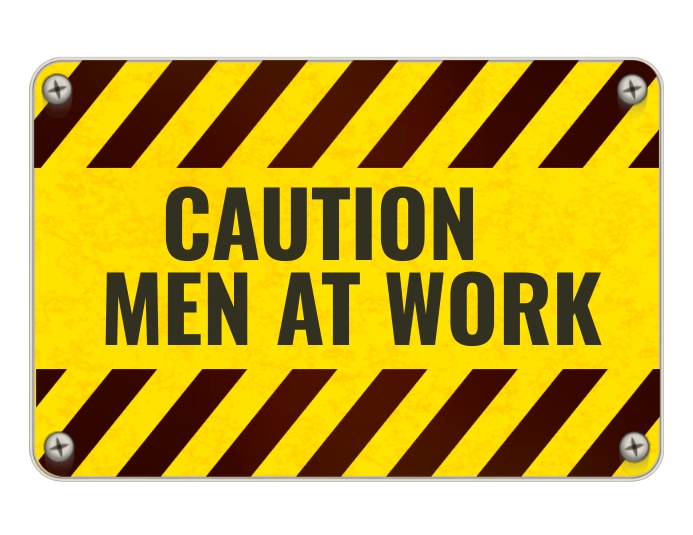 Caution Men At Work Sign Template | PosterMyWall