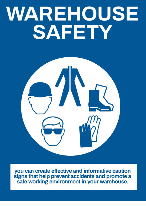 Caution Safety Sign Template PosterMyWall