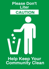 Caution Safety Sign A3 template