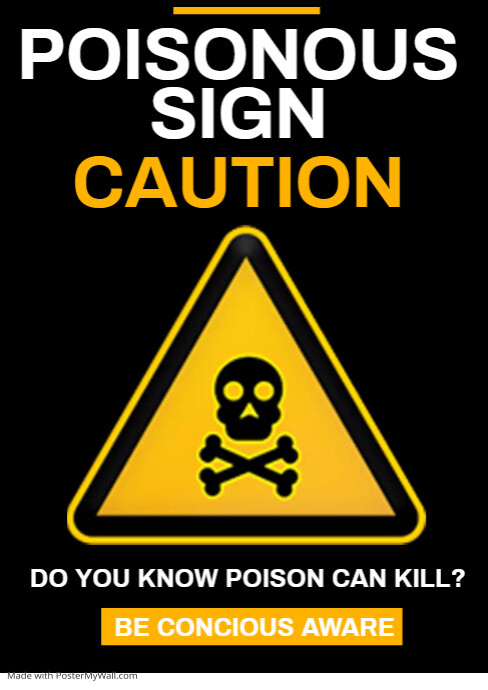 Caution Safety Sign A3 template