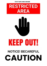 Caution Safety Sign A1 template