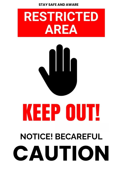 Caution Safety Sign Template | PosterMyWall
