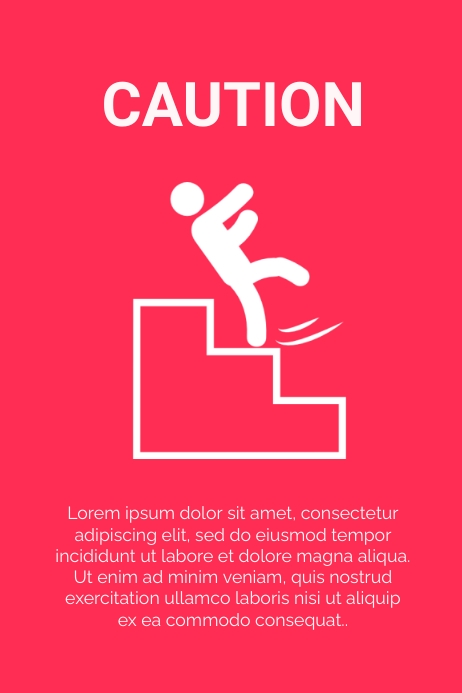 Caution Slippery Poster template