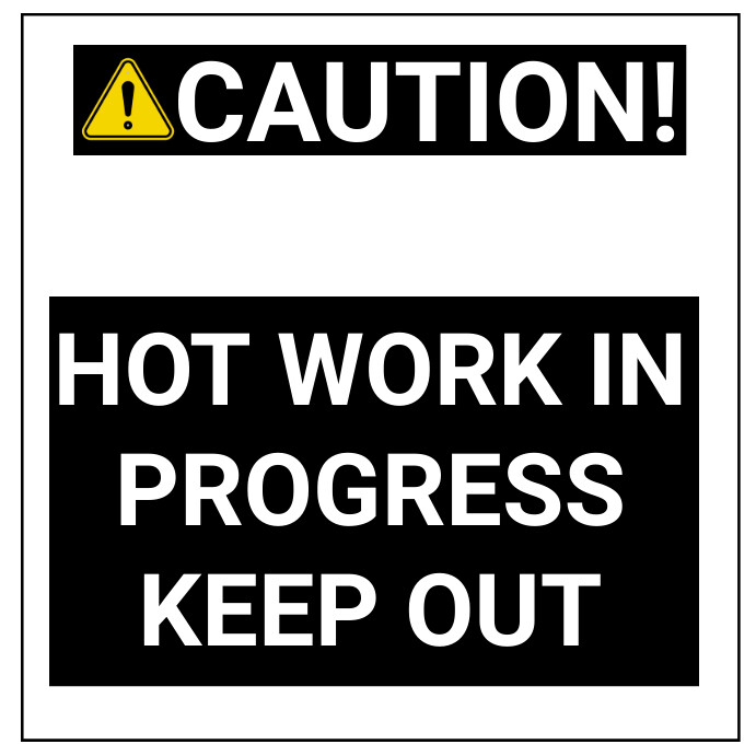 caution template/caution hot progress | PosterMyWall