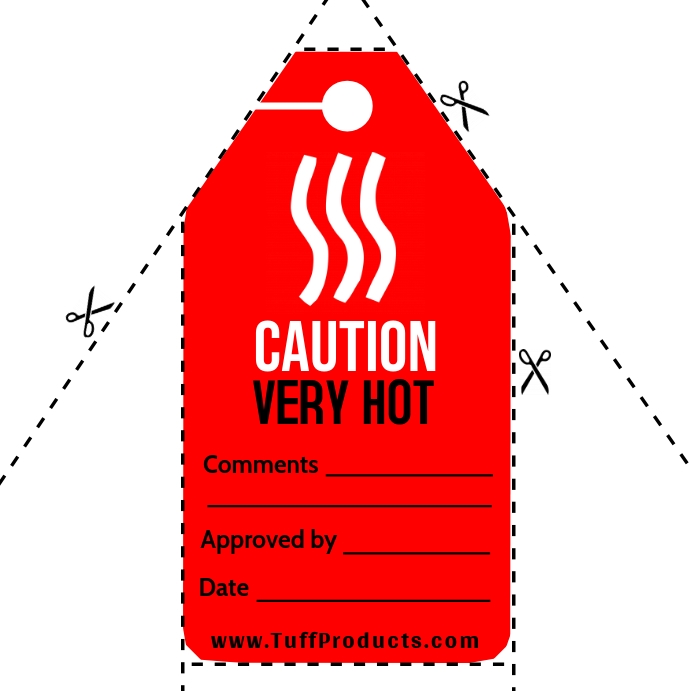 Caution Very Hot Sign Tag Template PosterMyWall