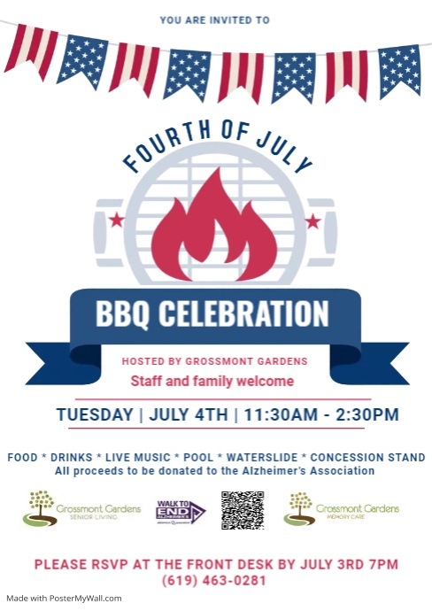 4th of july A4 template