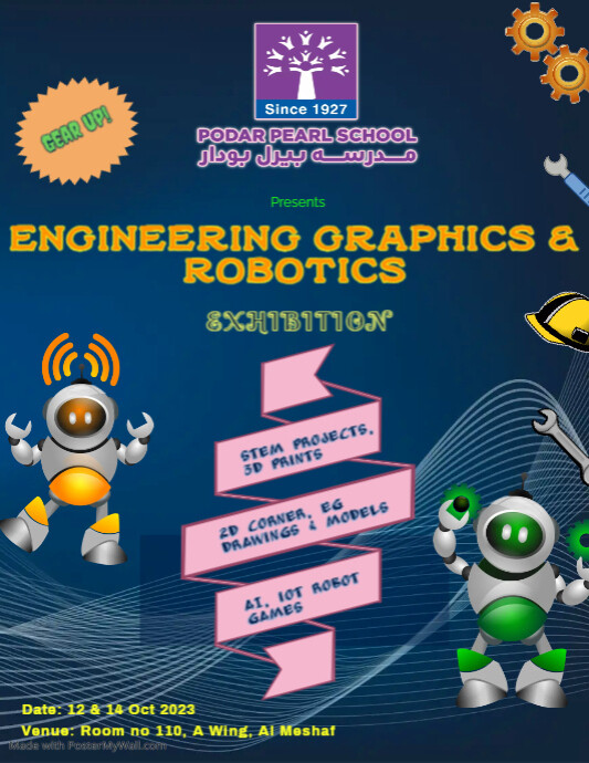 Robotics Competition for Beginners Flyer template