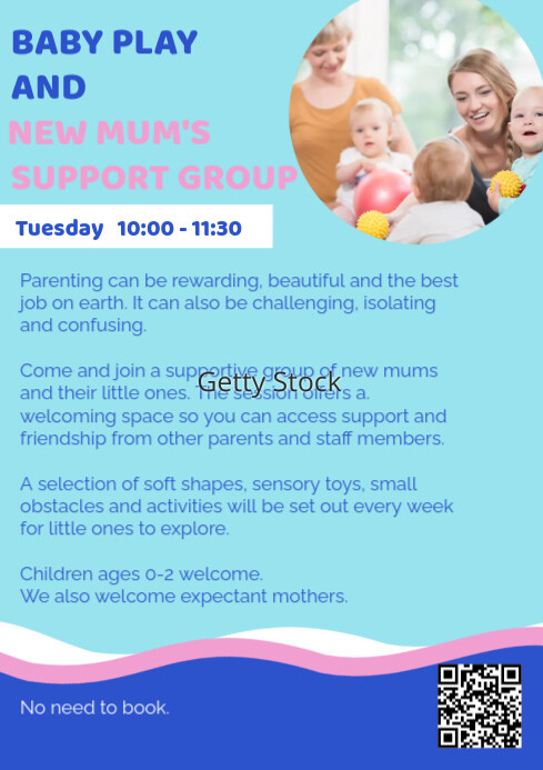 New Mum's Support Group A4 template