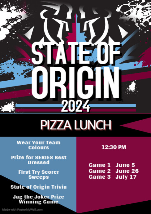 Copy of State of Origin | PosterMyWall