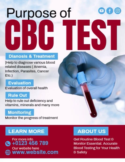CBC Test Ads Flyer (US Letter) template