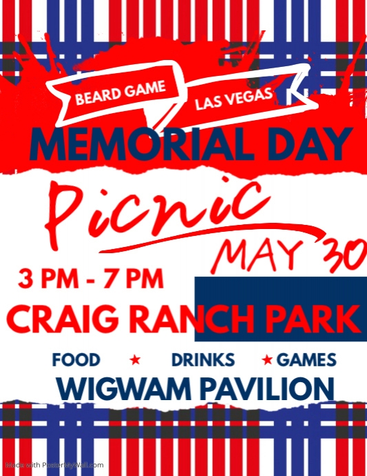 Copy of Memorial Day Picnic Flyer PosterMyWall