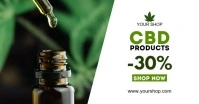CBD Cannabis Special Offer Price List Ad Sale Facebook Shared Image template
