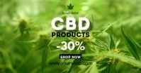 CBD Cannabis Special Offer Price List Ad Sale Imagen Compartida en Facebook template