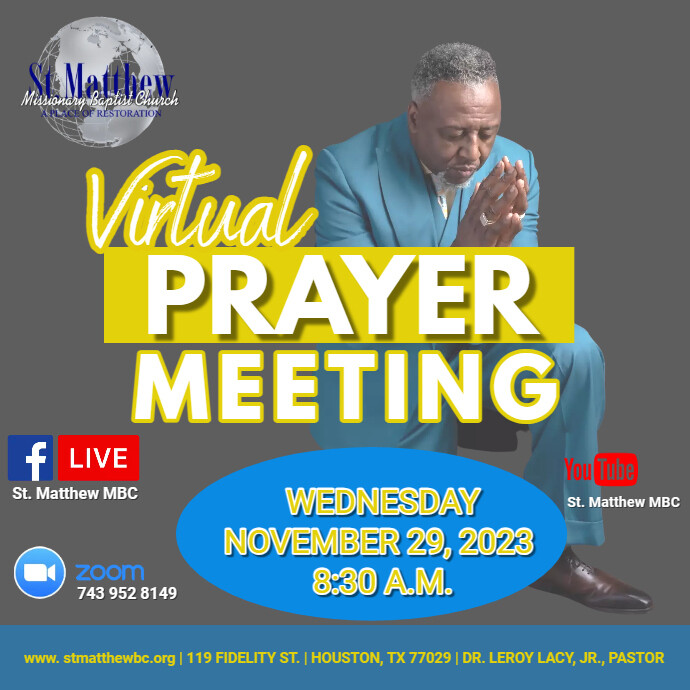Virtual prayer meeting PosterMyWall