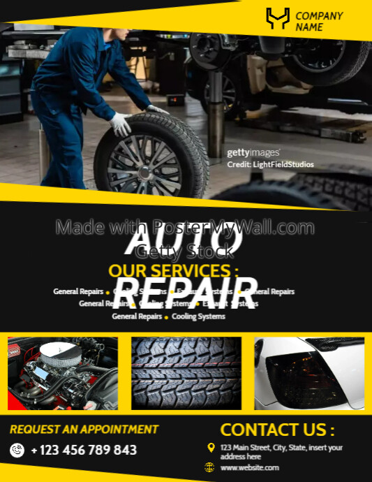 auto repair services flyer advertisement
