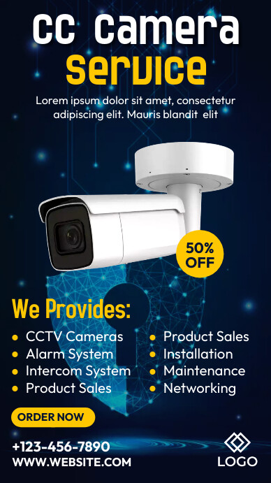 CC Camera Service Banner Ad Template | PosterMyWall