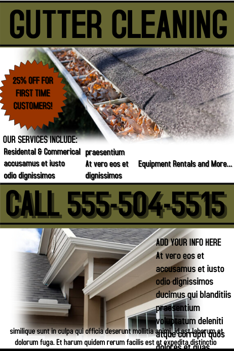 Gutter Cleaning Service Template Postermywall