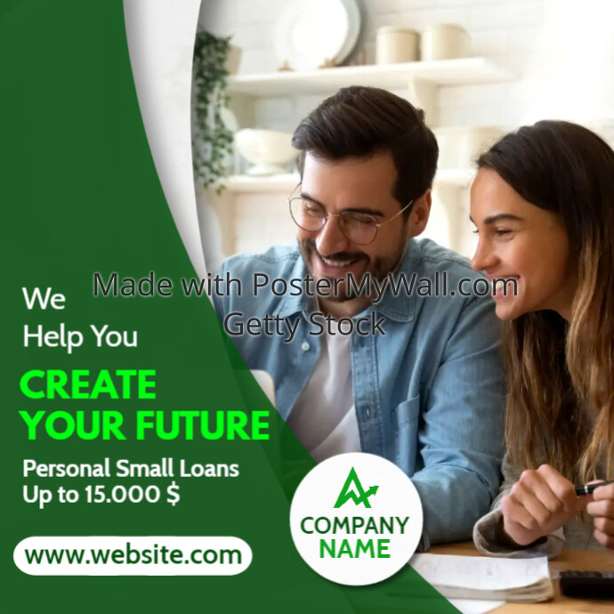 corporate marketing advertisement green and w