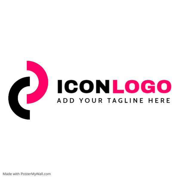 black and purple red icon logo