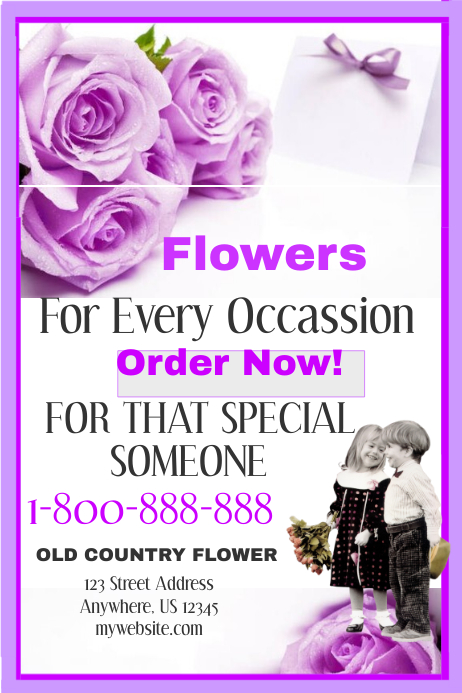 Flower Shop Template Affiche