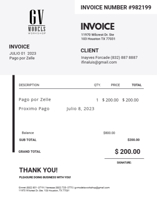 Copy of Modern Corporate Invoice Sample | PosterMyWall