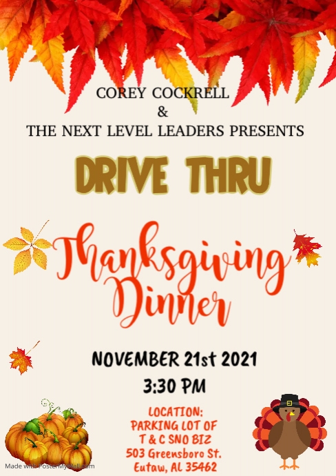 Copy of Thanksgiving Food Drive Invitation | PosterMyWall
