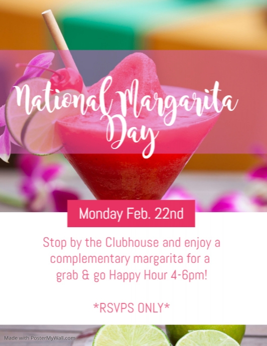 Clubhouse Happy Hour PosterMyWall