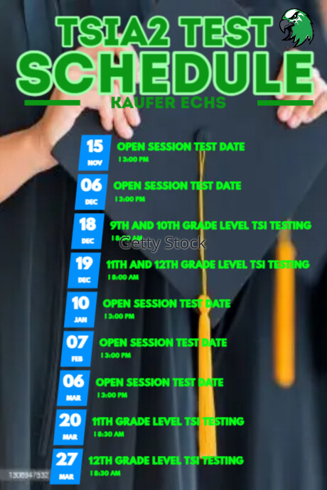 Monthly Test Schedule Poster Template